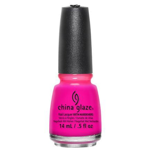 China Glaze nail polish bottle with pink color on a white background