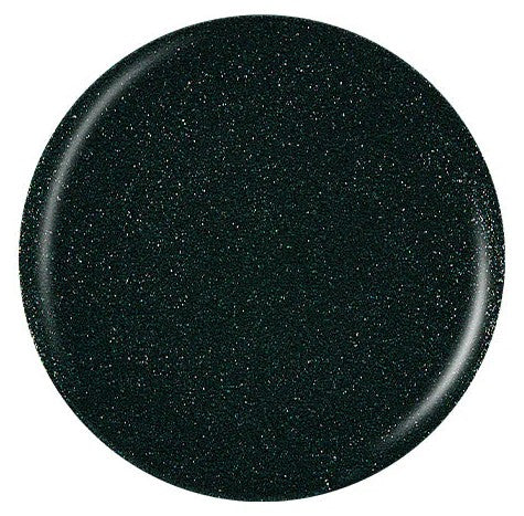Dark green shimmer nail polish swatch on a white background