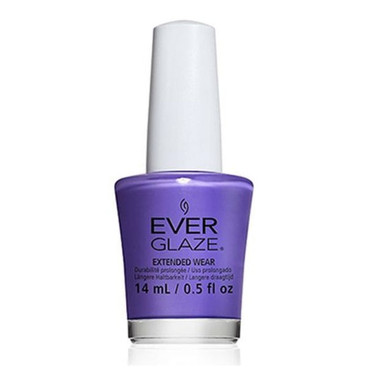 EverGlaze Purple nail polish bottle with white cap on a white background