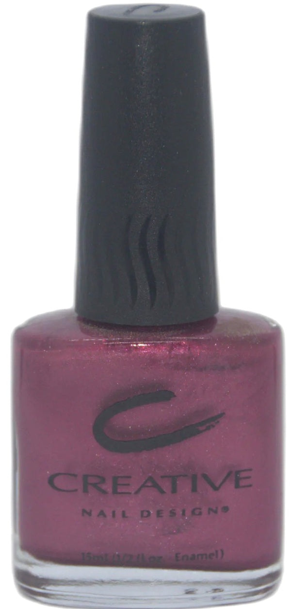 CND nail polish bottle with a purple color and black cap on a white background