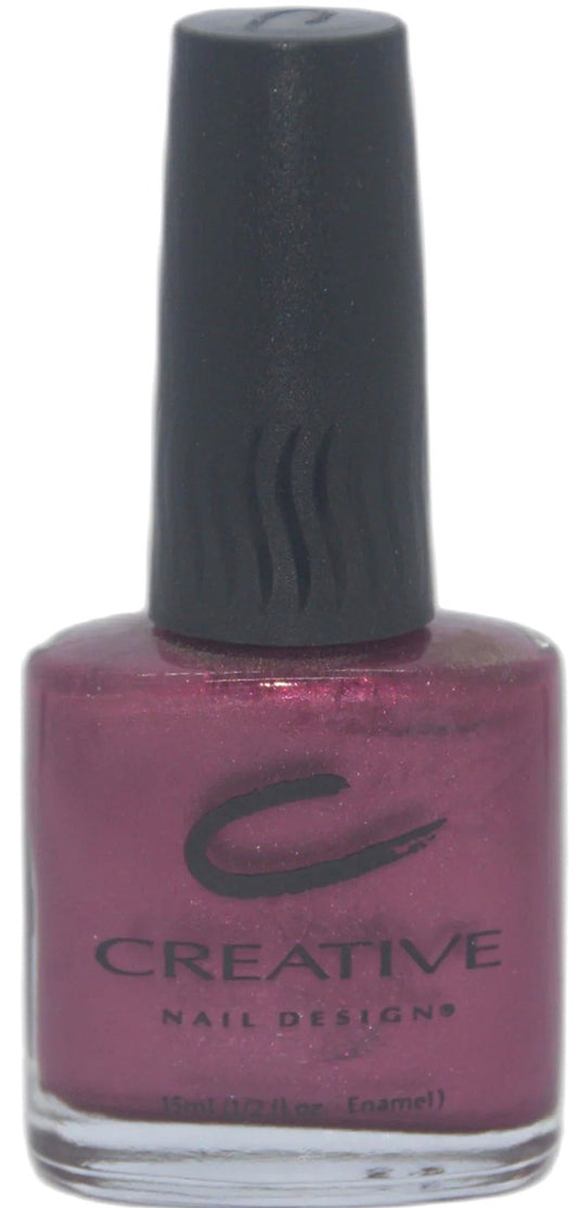 CND nail polish bottle with a purple color and black cap on a white background
