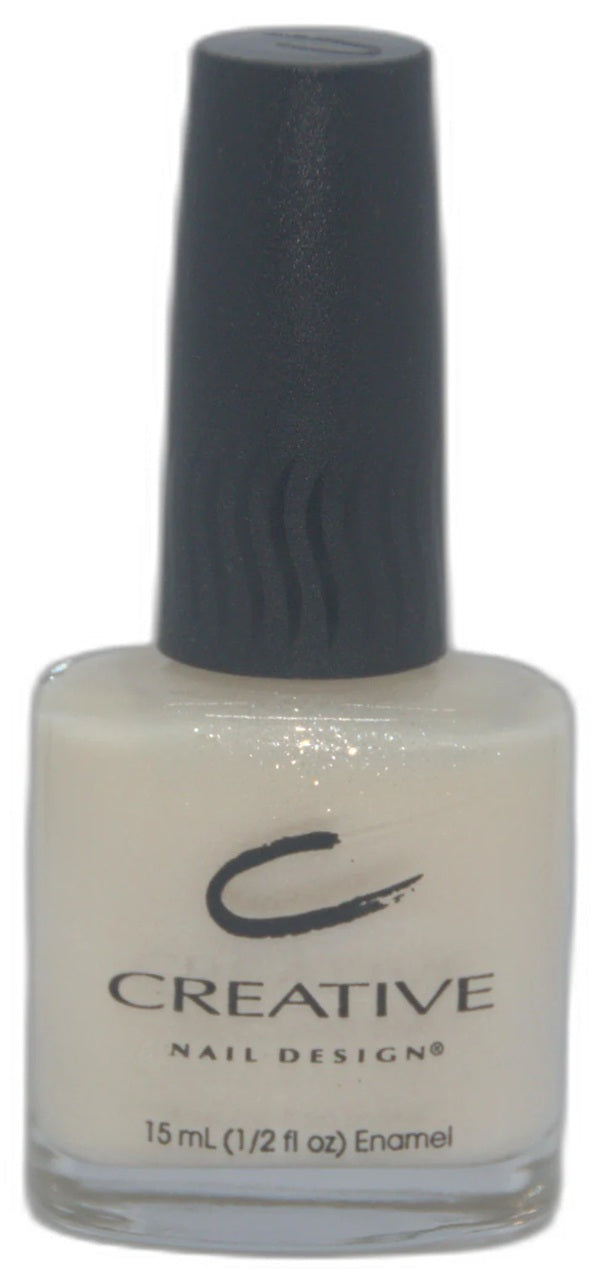 Bottle of Creative Nail Design nail polish with a black cap on a white background