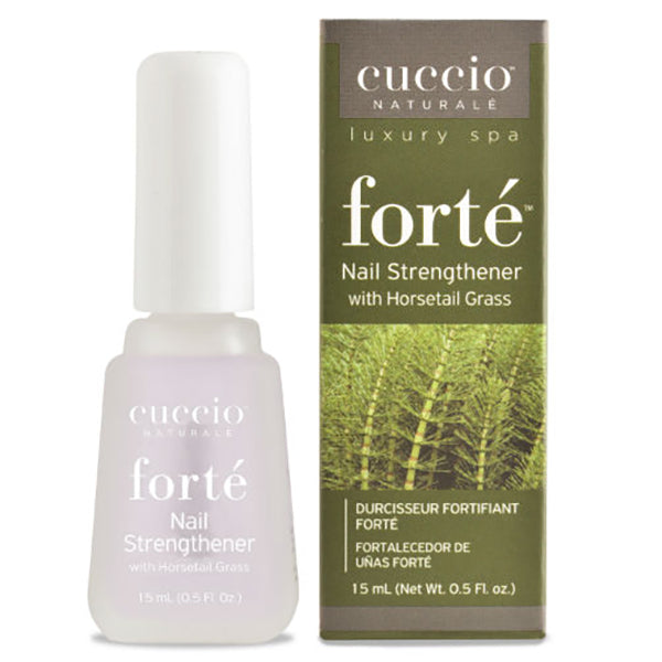 Cuccio Naturale forte Nail Strengthener bottle and packaging on a white background