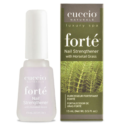 Cuccio Naturale forte Nail Strengthener bottle and packaging on a white background