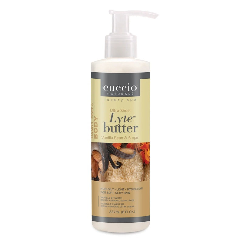 Cuccio Naturale Lyte Ultra Sheer Body Butter, Various Scents, 8 oz