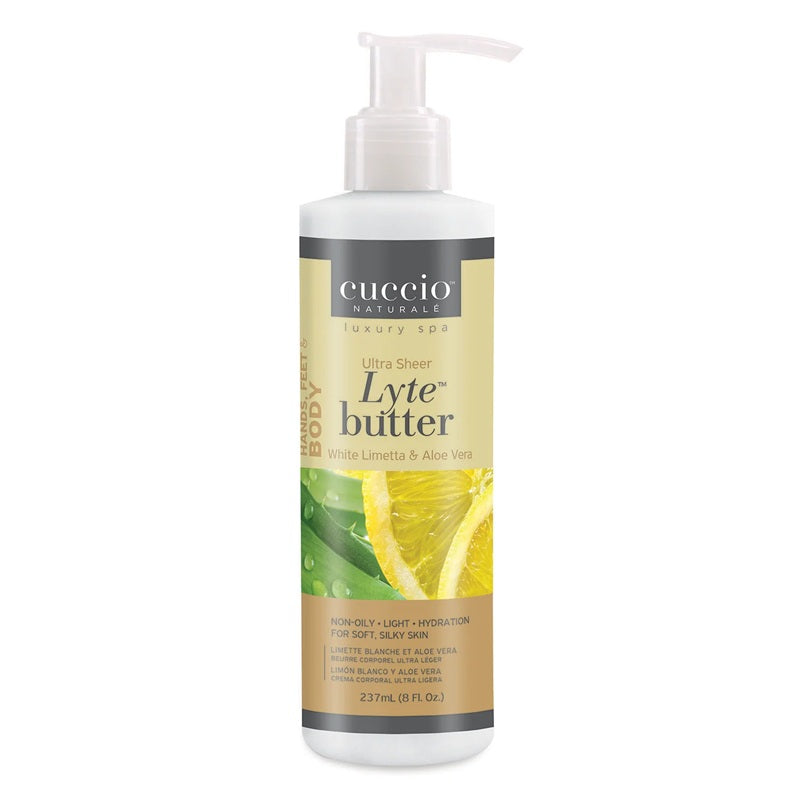 Cuccio Naturale Lyte Ultra Sheer Body Butter, Various Scents, 8 oz