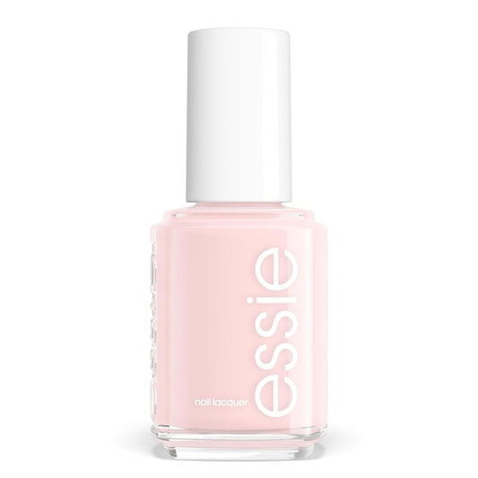 Essie nail polish bottle with a light pink color on a white background