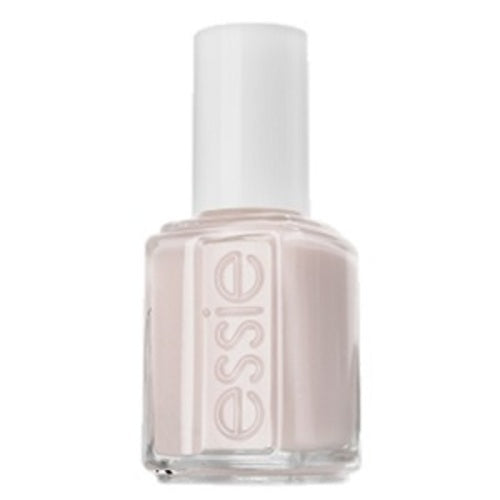 Essie light pink/off white shimmer nail polish bottle on a white background