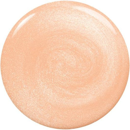 Light gold shimmer nail polish swatch.