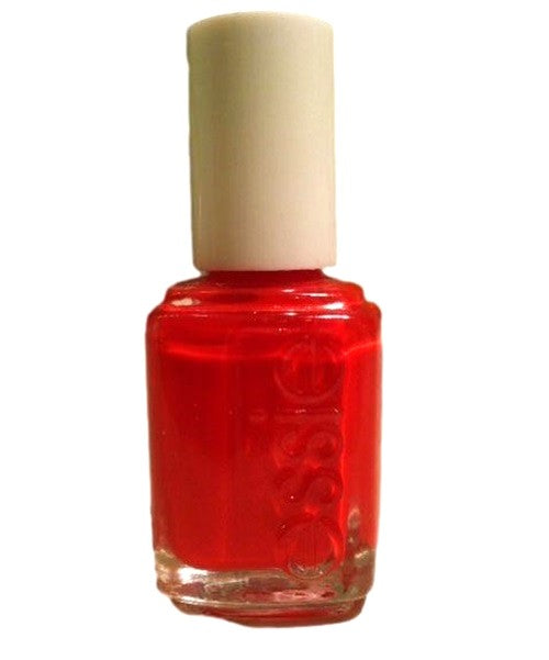 Essie red nail polish with white cap.