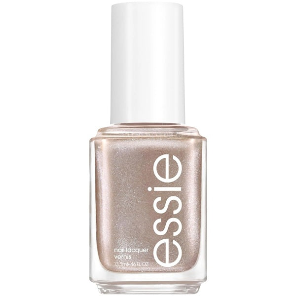 Essie champagne gold nail polish bottle on a white background