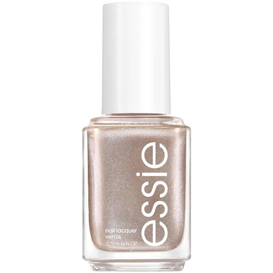 Essie champagne gold nail polish bottle on a white background