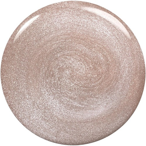 Beige gold shimmer nail polish swatch on a white background
