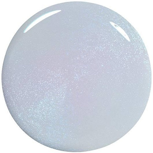Light blue gray shimmer nail polish swatch on a white background