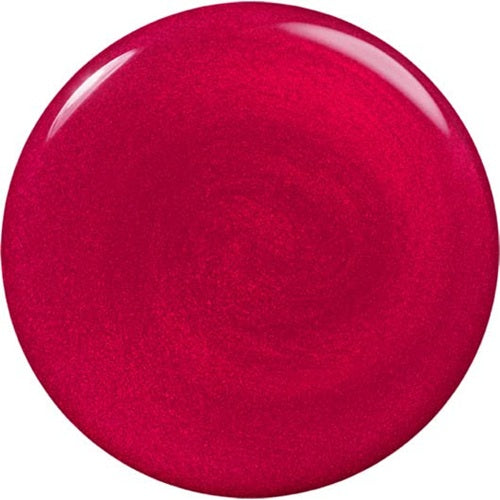 Cherry red shimmer nail polish swatch on a white background