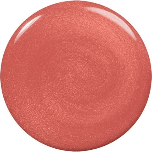 Coral orange shimmer nail polish swatch on a white background