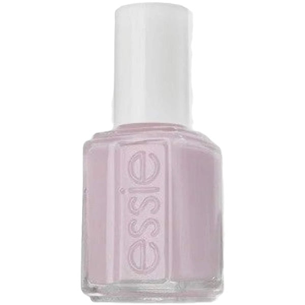 Essie pale pink nail polish bottle on a white background