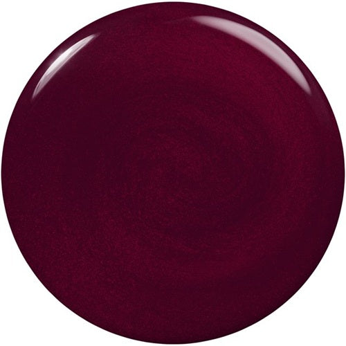 Dark purple nail polish swatch on a white background