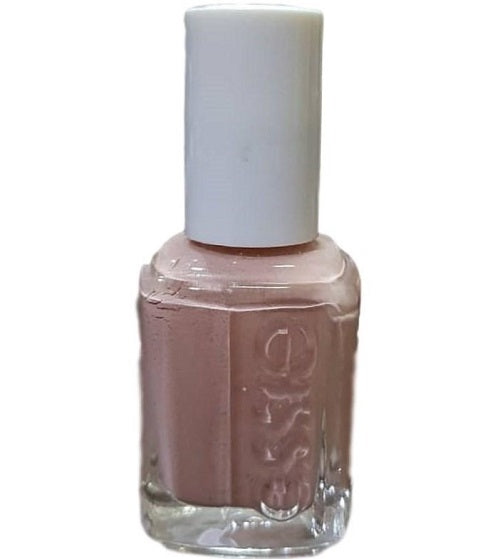 A bottle of Essie Nail Polish in the color 'Sweetie Pie 324' with a rosy pink hue and warm peach undertones.