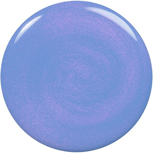 Periwinkle blue shimmer nail polish swatch with white background.