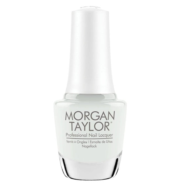 Morgan Taylor nail polish bottle on a white background