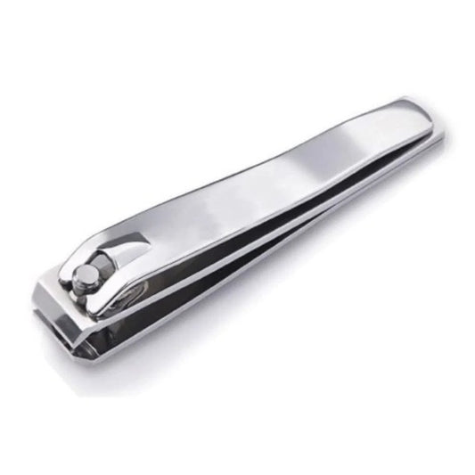 Chrome nail clipper on a white background