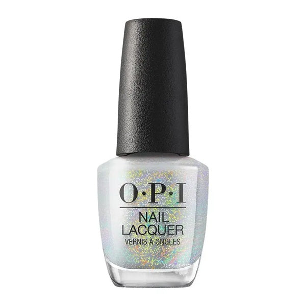 OPI nail polish bottle with black cap on a white background