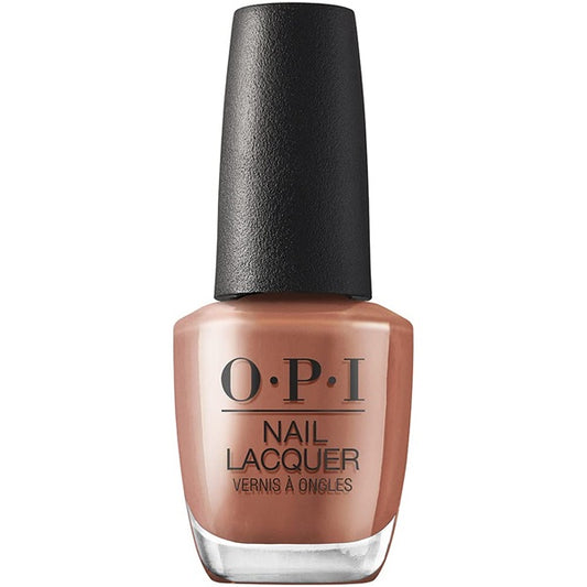 OPI nail polish bottle with a beige color on a white background