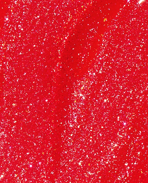 OPI red shimmer nail polish swatch.