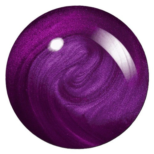 Deep violet purple shimmer nail polish swatch on a white background.