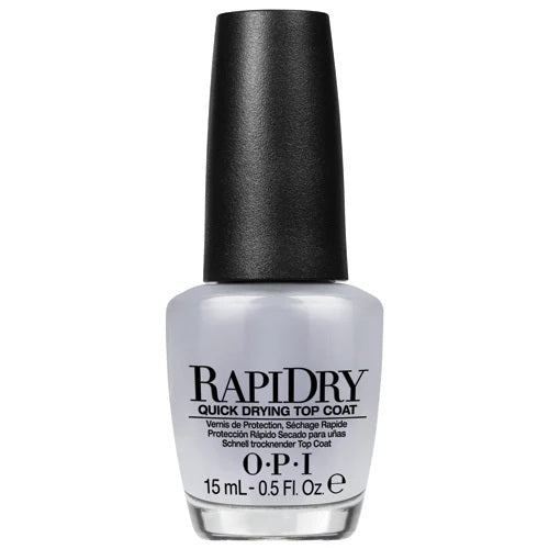 OPI Rapidry quick drying top coat bottle on a white background