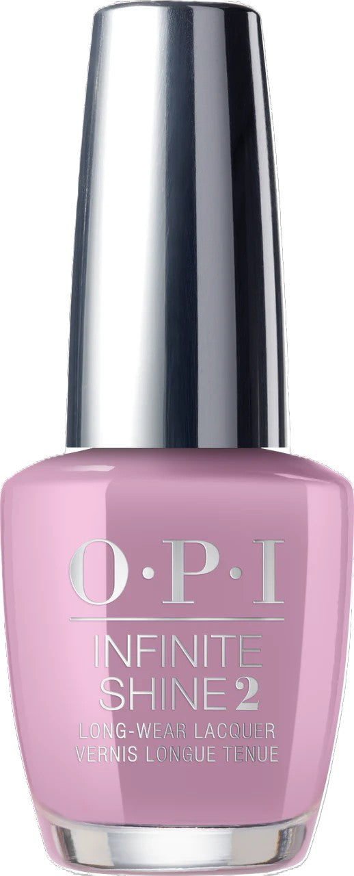 OPI Infinite Shine light purple nail polish bottle with silver cap on a white background