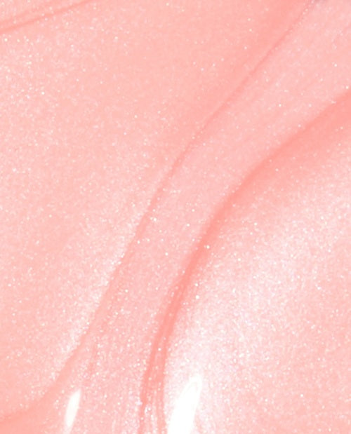 Close-up of a pink shimmer nail polish swatch.