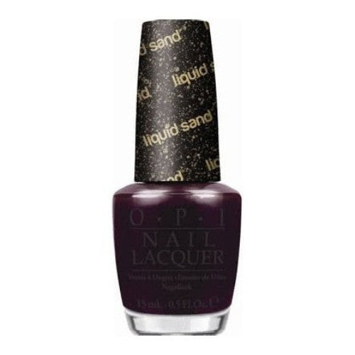 OPI dark purple textured, matte nail lacquer bottle with black cap on a white background