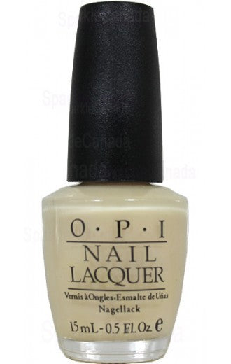 A bottle of OPI Nail Polish in a sheer off-white color, with a black cap and label.