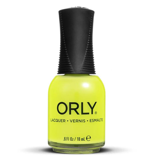 Orly nail polish bottle with black cap on a white background